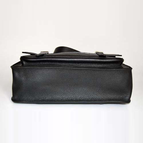 Hermes Steve Togo Leather Messenger Bag Black 92111 On Sale